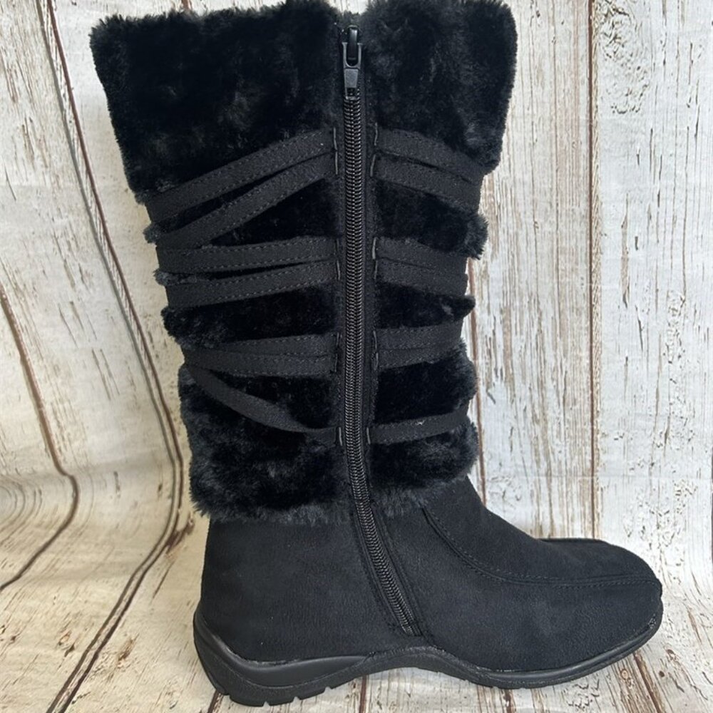 Rasolli Women's Furry Winter Boots BLACK